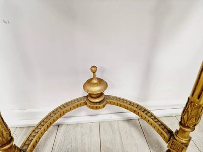 Antique Louis XVI Style Console Table with Marble Top