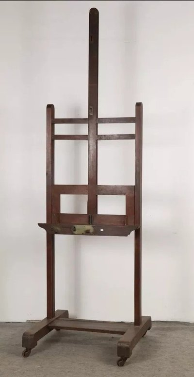 Antique French Painting Easel with Stand by Bonhomme Paris