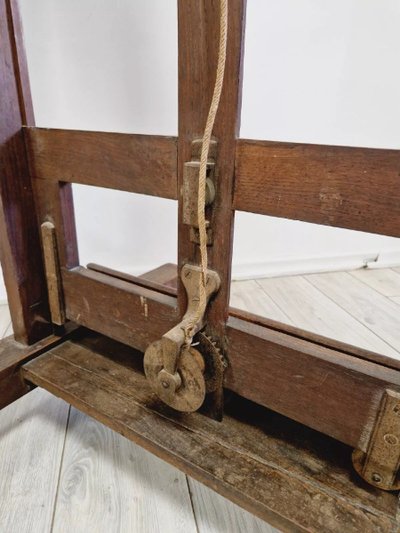 Antique French Painting Easel with Stand by Bonhomme Paris