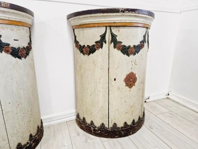 Pair of 18th Century Tambour Cabinets