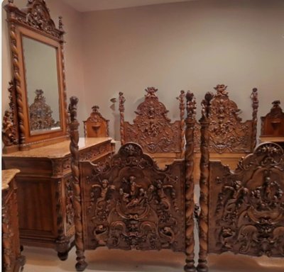 Antique Italian Baroque Bedroom Set - Rare