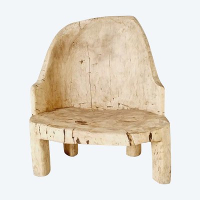 Rare Tree Trunk Chair Sold in Primitive Swedish Style