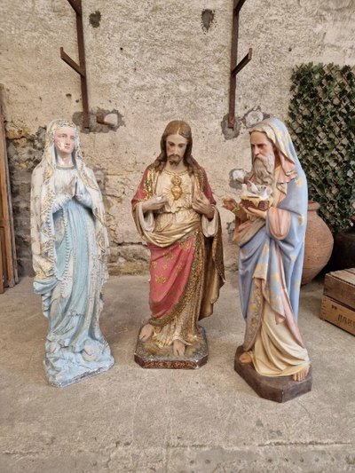 Life-Size Antique Religious Statue of Mary of Lourdes