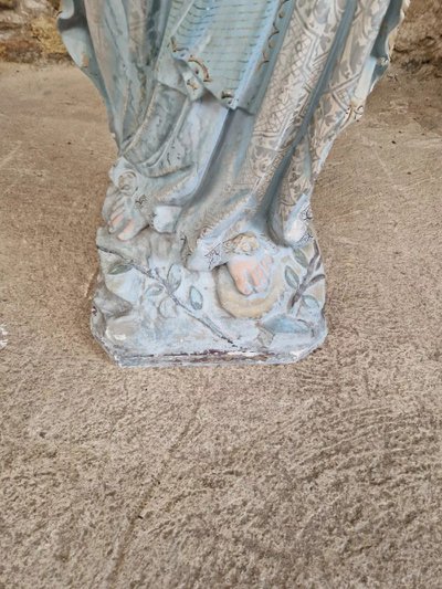 Life-Size Antique Religious Statue of Mary of Lourdes