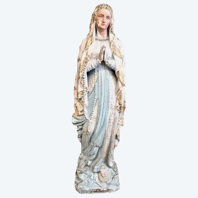 Statue Religieuse Antique Grandeur Nature Marie De Lourdes