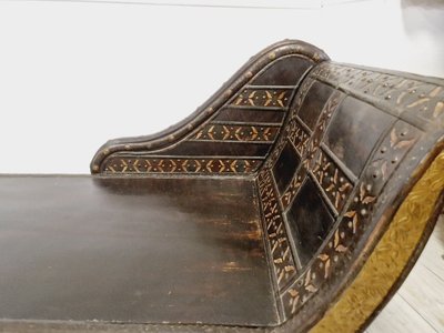 Chaise Longue Coloniale Antique