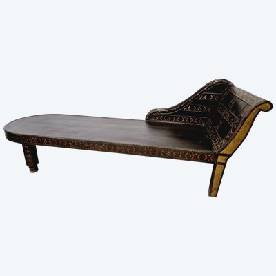 Chaise Longue Coloniale Antique