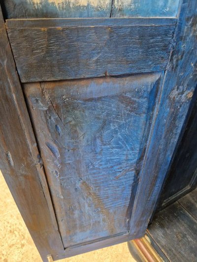 Antique German Painted Colonial Armoire