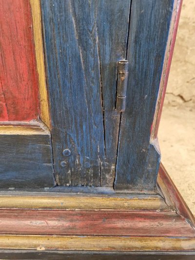 Antique German Painted Colonial Armoire