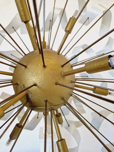 Grande lampada vintage in stile spaziale Sputnik