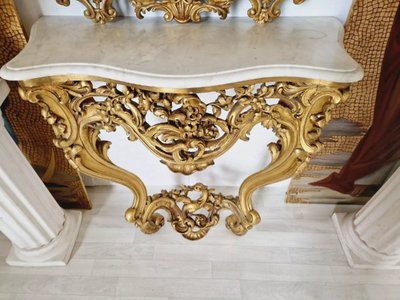 Table Console Rococo Antique, France