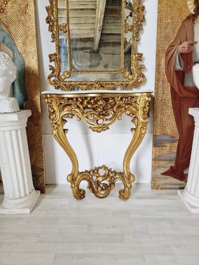 Antique French Rococo Console Table