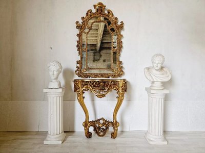 Table Console Rococo Antique, France