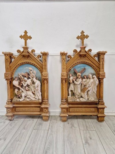 10 Terrakotta-Kirchenreliefs aus dem 19. Jahrhundert