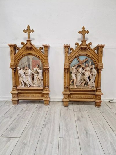 10 Terrakotta-Kirchenreliefs aus dem 19. Jahrhundert