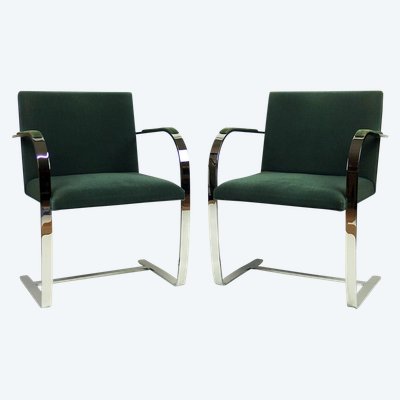 Paar Sessel MR 50 Brno von Ludwig Mies Van Der Rohe ,Knoll Verlag.