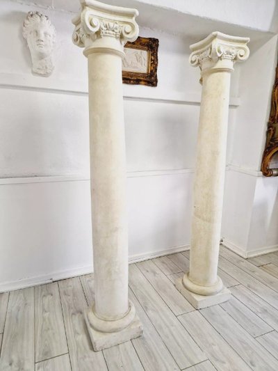 Coppia di grandi colonne alte 196 cm