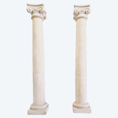 Coppia di grandi colonne alte 196 cm