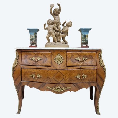 Commode Ancienne Française De Style Louis XV