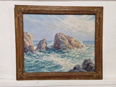 Antique French Oil Painting by Gauffriaud