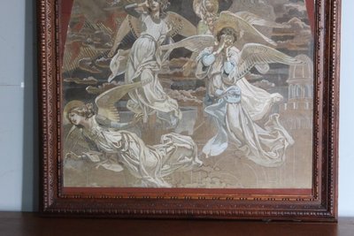 Antike Temperamalerei Angels Skizze für Fresko 19. Jahrhundert. große Qualität. Messung 108 x 84