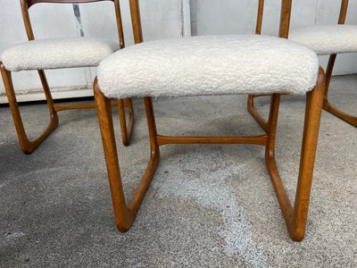 Baumann - Suite Of 6 Chairs Model Sledge Circa 1960