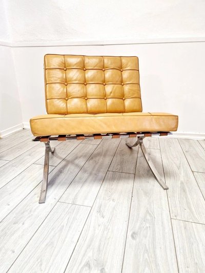 Mid-Century Barcelona Style Lounge Armchair