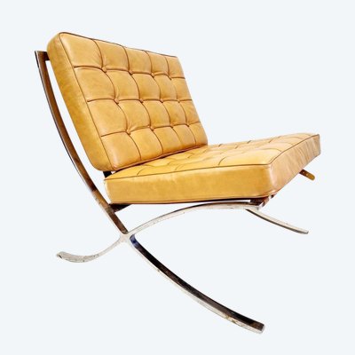 Mid-Century Barcelona Style Lounge Armchair