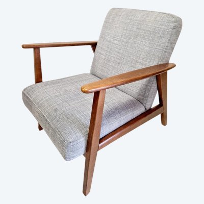 Teakholz-Loungesessel im Mid-Century-Stil