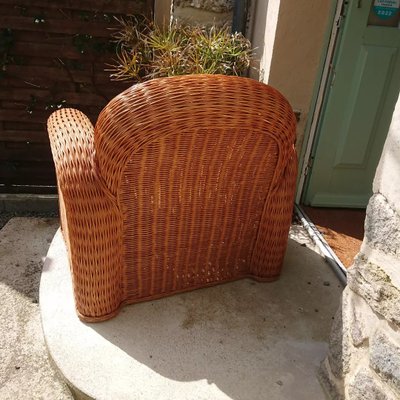 Club wicker armchair