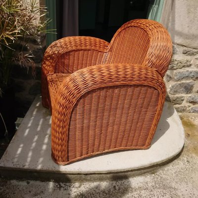 Club wicker armchair