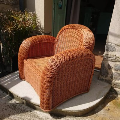 Club wicker armchair