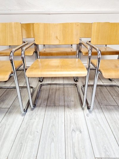 6 Chaises De Salle à Manger à La Manière De Marcel Breuer