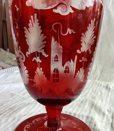 Vaso di cristallo di Boemia