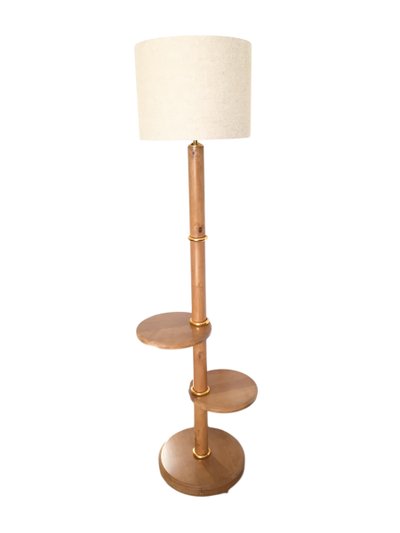 Lampadaire serviteur en bois, Vintage - Années 50