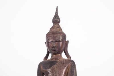 Buddha Maravijaya in bronzo, Laos