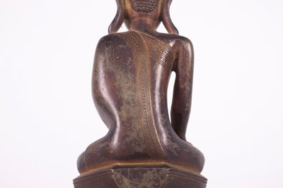 Buddha Maravijaya in bronzo, Laos