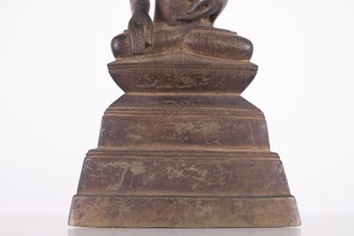 Buddha Maravijaya in bronzo, Laos