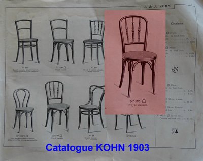 Set di 4 sedie da bistrot in canna, 1905-1925, Kohn, Turpe , Hofmann .