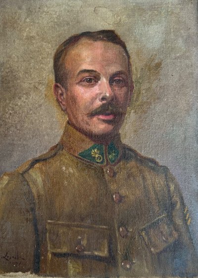 Portrait of a soldier in the 14-18 war