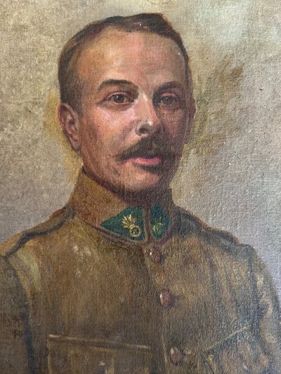 Portrait of a soldier in the 14-18 war