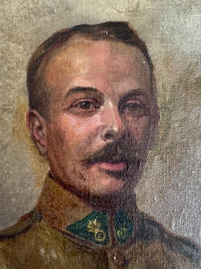 Portrait of a soldier in the 14-18 war