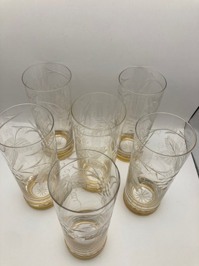 Crystal long drink glasses