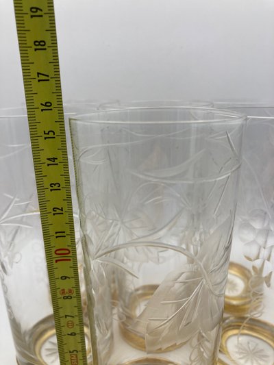 Crystal long drink glasses