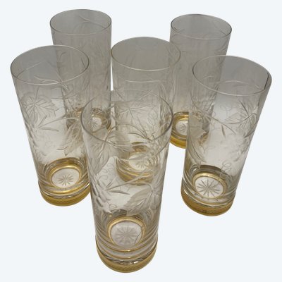 Crystal long drink glasses