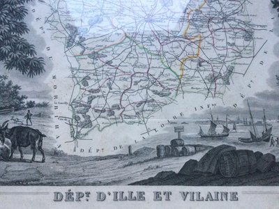 Carte département D’Ille et Vilaine 