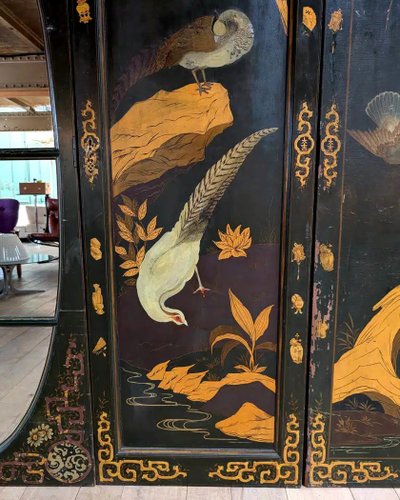 Set of painted panels with chinoiserie decoration