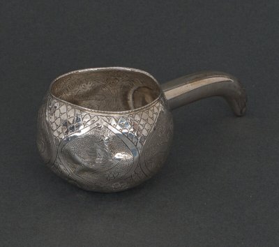 Kovsh Russian silver calabash goblet 1900