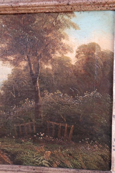 English Landscape, Oil Painting on Canvas, 19th Century