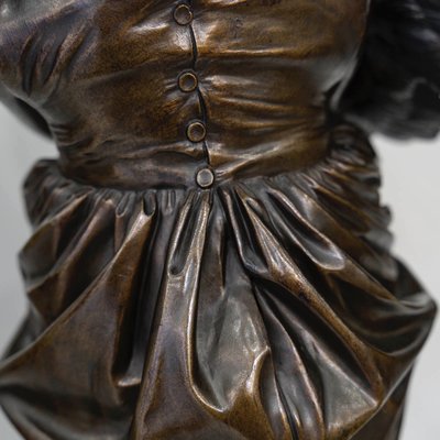 Sculpture - L'Enfant Au Coq , Adriano CECIONI (1838-1886) - Bronze